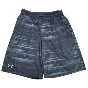 UNDER ARMOUR Loose Fit Shorts Black with Gray Elastic Waist Draw String Size M